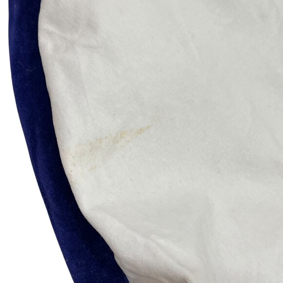 Disney Winnie The Pooh 1990s Christmas Tree Skirt Velvet Snowflake Blue Trim - Picture 2 of 7